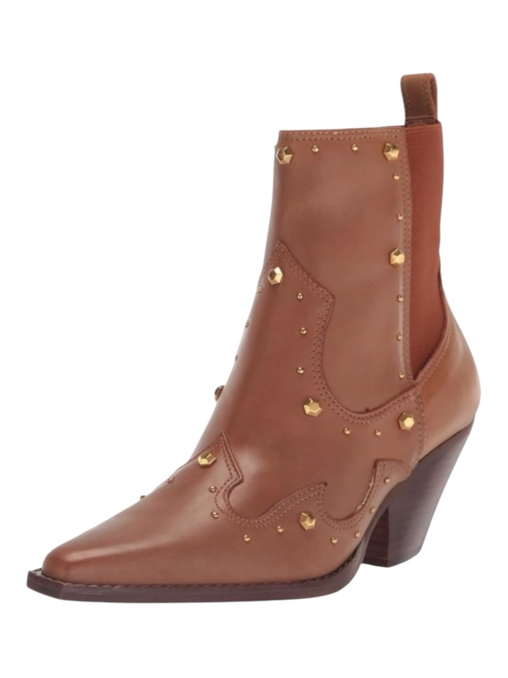 Vince Camuto Norley Studded Leather Western Ankle Booties Women’s Size 5.5